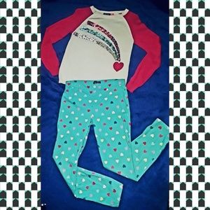 CP sweater & heart print skinny jeans sz14 EUC